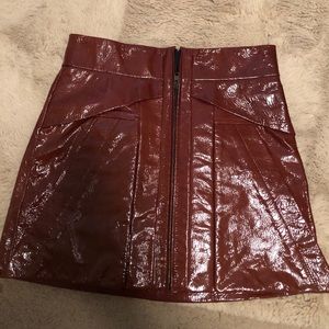 Brown leather Alexander Wang Skirt